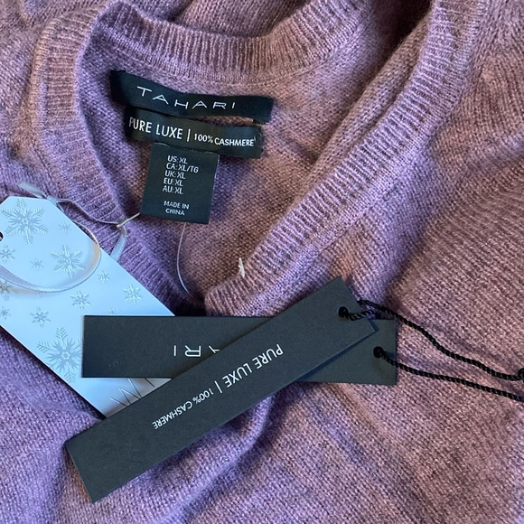 Tahari 💯 Cashmere Luxurious Sweater New With Tags - Picture 2 of 16